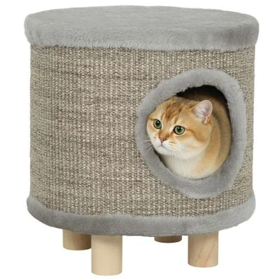 PawHut Casa para Gato 36x36x38 cm Gris 1 Article