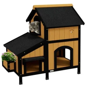PawHut Casa para Gato Madera Natural
