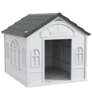PawHut Caseta para Perro 84.2x98.2x82 cm Gris y Blanco 1 Article