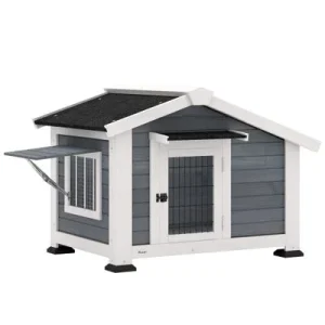 PawHut Caseta para Perro 98x76x69.5 cm Gris 1 Article