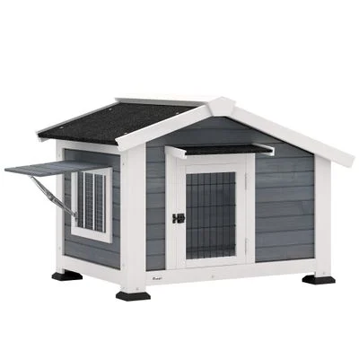 PawHut Caseta para Perro 98x76x69.5 cm Gris 1 Article