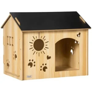 PawHut Caseta para perros 69x50x58.5 cm Roble 1 Article