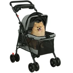 PawHut Cochecito para Mascota 73x50x96 cm Gris 1 Article