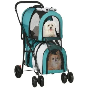 PawHut Cochecito para Mascota Verde