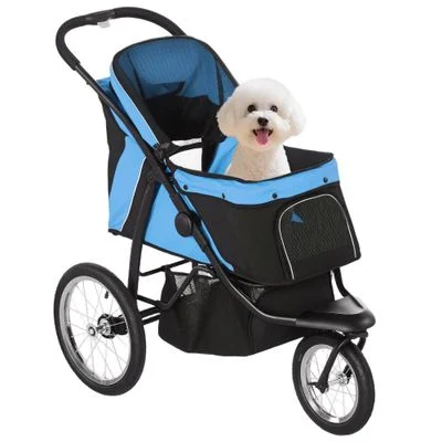 PawHut Cochecito para Perro 111x58x107 cm Azul 1 Article