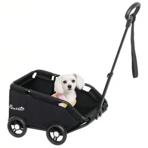 PawHut Cochecito para Perro Negro