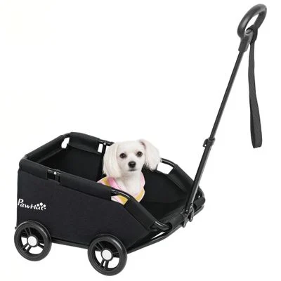 PawHut Cochecito para Perro Negro
