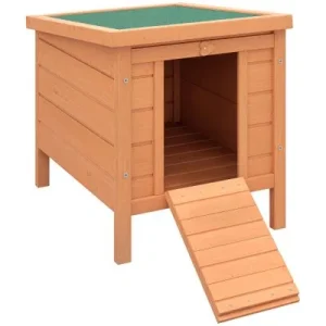 PawHut Conejera de Madera 51x42x43 cm Madera Natural 1 Article