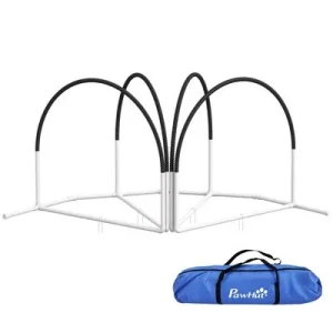 PawHut Conjunto de Entrenamiento 89x69x99 cm Blanco y Negro 1 Article