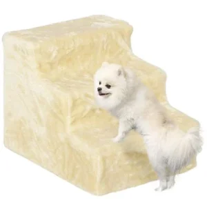 PawHut Escalera para Mascota Beige