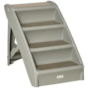 PawHut Escalera para Mascota Gris