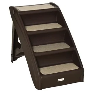 PawHut Escalera para Mascota Marrón Oscuro