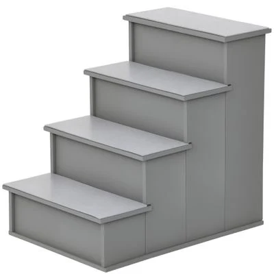 PawHut Escalera para Perro Gris