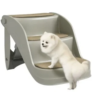 PawHut Escalera para Perro Gris