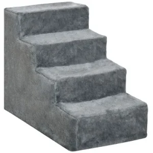 PawHut Escalera para Perro Gris