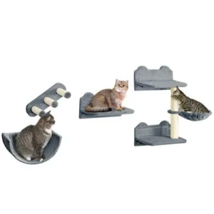 PawHut Estantes para Gato Gris