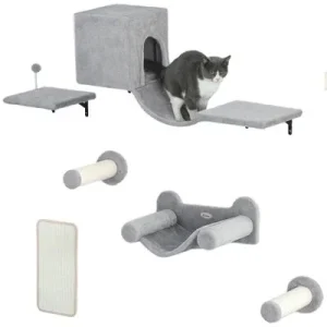 PawHut Estantes para Gato Gris