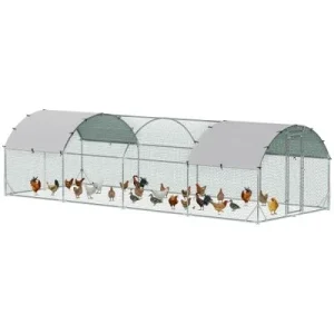 PawHut Gallinero 280x760x197 cm Plata 1 Article