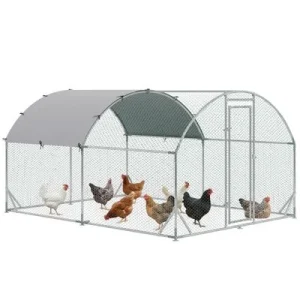 PawHut Gallinero de Exterior 280x380x197 cm Plata 1 Article