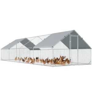 PawHut Gallinero de Exterior 300x800x200 cm Plata 1 Article