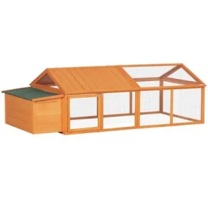 PawHut Gallinero de Exterior Madera Natural