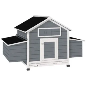PawHut Gallinero de Madera Gris