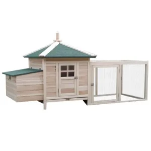 PawHut Gallinero de Madera Madera Natural