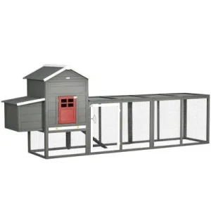 PawHut Gallinero Gris