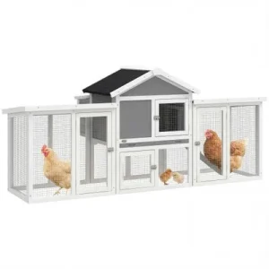PawHut Gallinero Gris