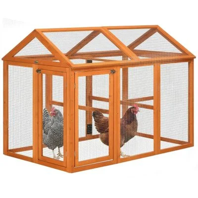 PawHut Gallinero Naranja