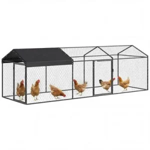 PawHut Gallinero para Exterior 300x100x100 cm Negro 1 Article