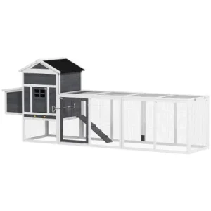 PawHut Gallinero para Exterior Blanco