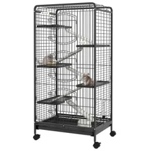 PawHut Jaula Animales Pequeño 61.5x44x131 cm Negro 1 Article