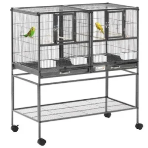 PawHut Jaula de Pájaro 95x45.5x102 cm Gris 1 Article