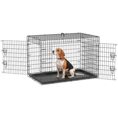 PawHut Jaula de Perro 90x57.5x62 cm Negro 1 Article