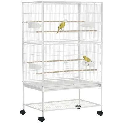 PawHut Jaula para Pájaro Blanco