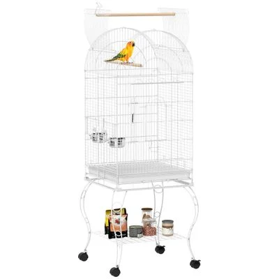 PawHut Jaula para Pájaro Blanco