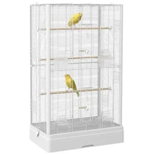PawHut Jaula para Pájaro Blanco