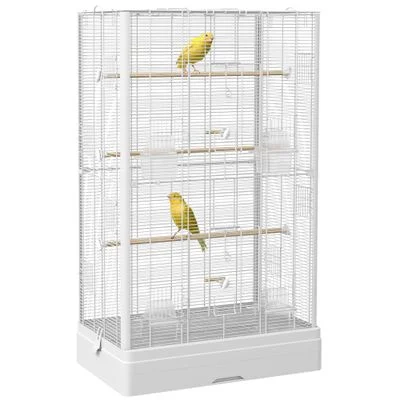 PawHut Jaula para Pájaro Blanco