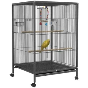 PawHut Jaula para Pájaro Gris Claro