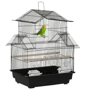PawHut Jaula para Pájaro Negro