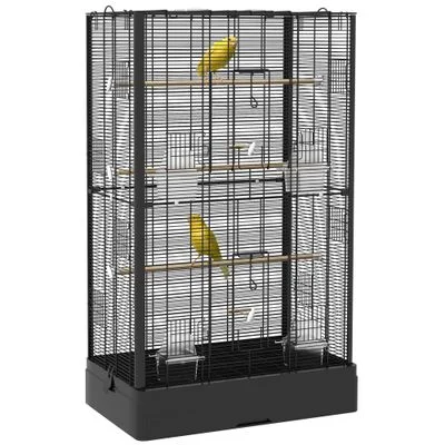 PawHut Jaula para Pájaro Negro