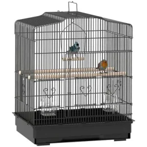 PawHut Jaula para Pájaro Negro