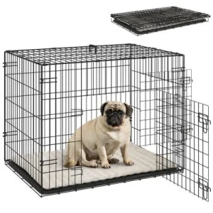 PawHut Jaula para Perro 75x48.5x53 cm Negro 1 Article
