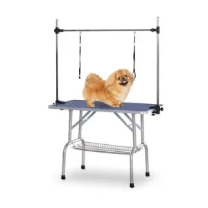 PawHut Mesa Peluquería Mascota azul