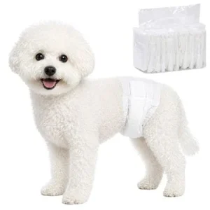 PawHut Pañales para Perro 62x20 cm Blanco 1 Article