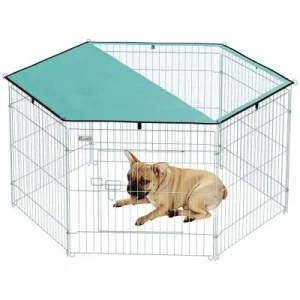 PawHut Parque Juegos Perro 59x60 cm Plata 1 Article