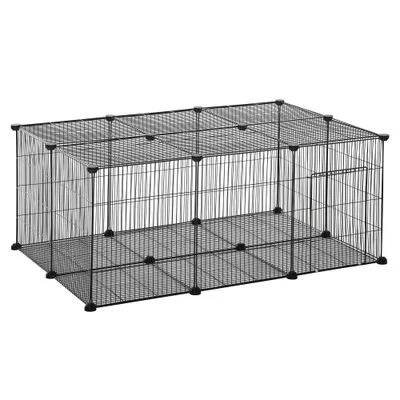PawHut Parque para Animales Pequeño 105x70x45cm Negro 1 Article