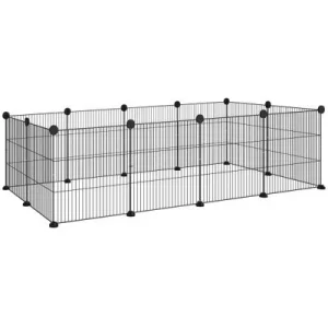PawHut Parque para Mascota 140x70x35 cm Negro 1 Article