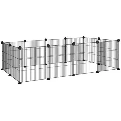 PawHut Parque para Mascota 140x70x35 cm Negro 1 Article